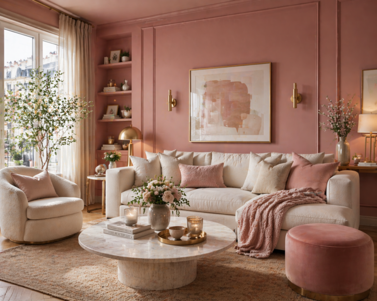 This Dusty Rose Living Room Transformation Cost Less Than $1,400 — And Every Piece Is From Amazon