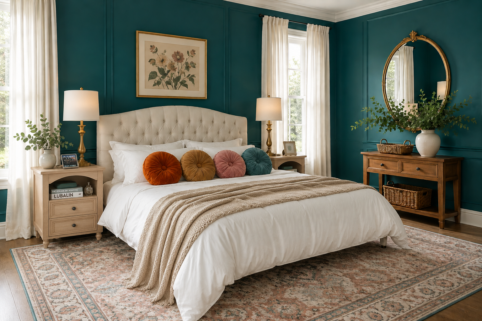 Teal Walls, Brass Accents, and Georgian Drama