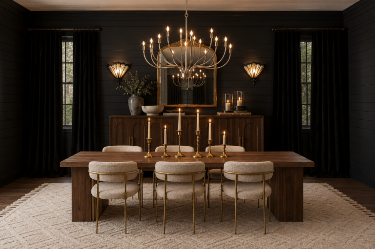 How to Design a Black Dining Room That Feels Warm, Not Cold