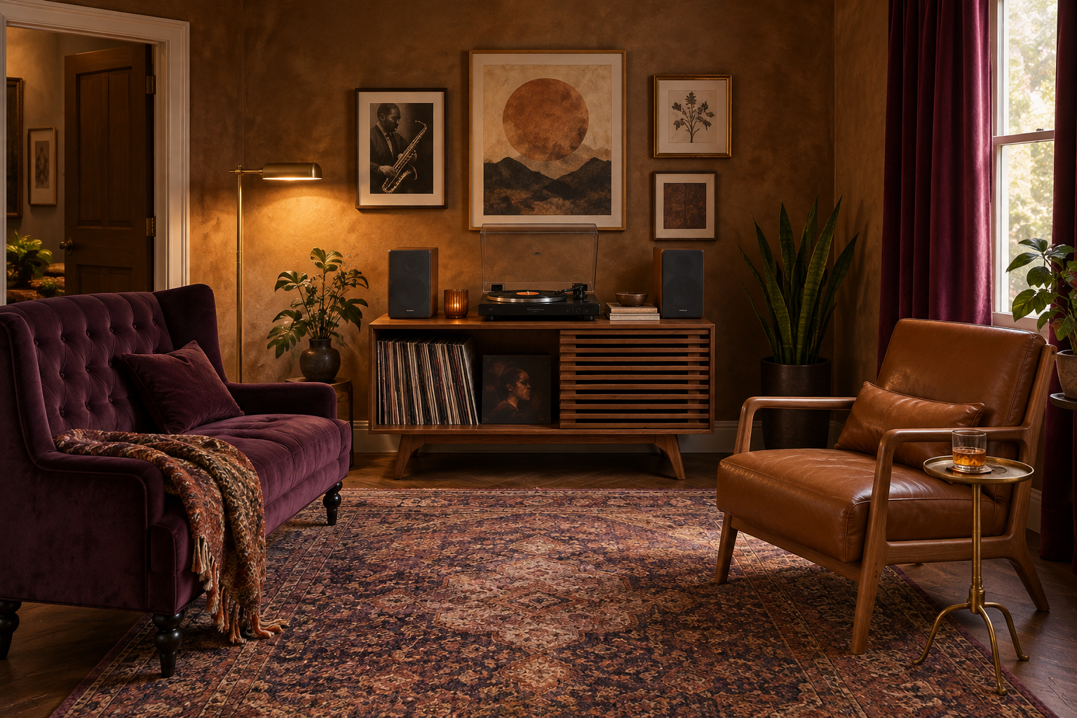 Moody Bronze Music Room Ideas for a Cozy Listening Den